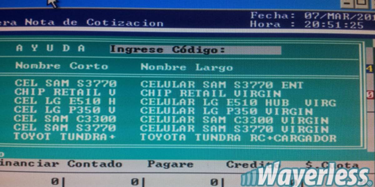 Chile: Catálogo de bodega de una multitienda nos revela algunos equipos de Virgin Mobile