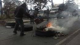 manifestación en San José Pinula