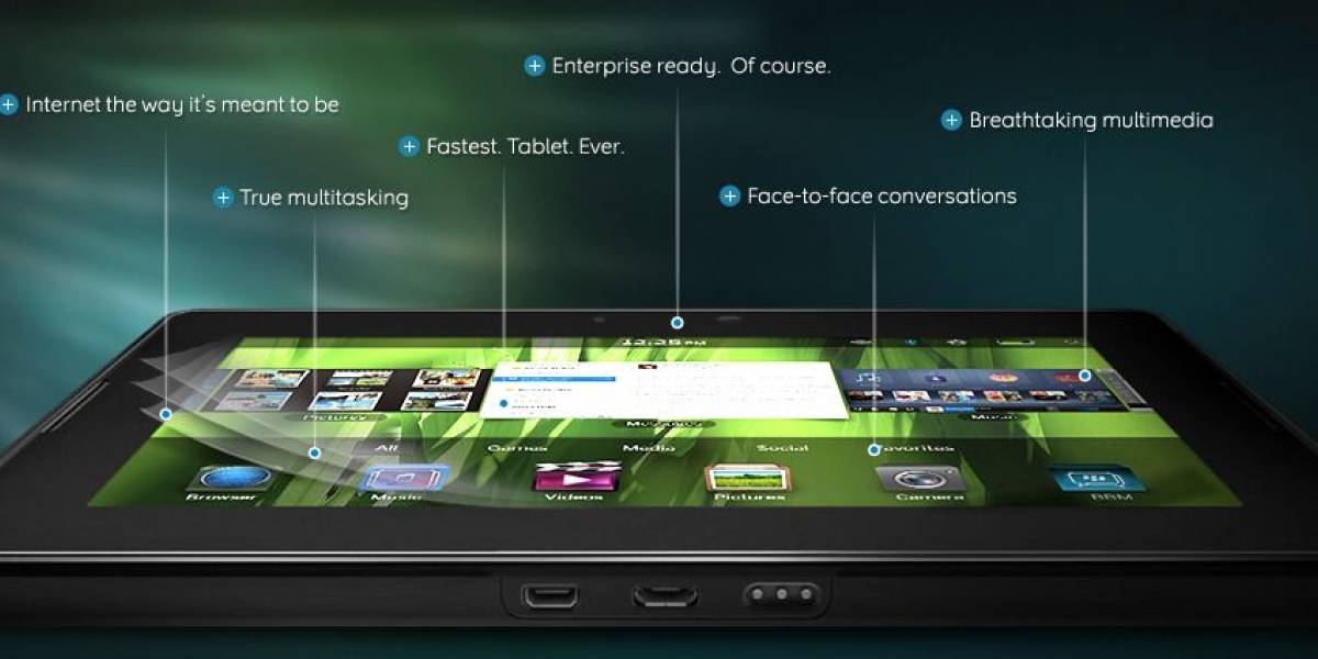 Especificaciones completas del PlayBook de RIM