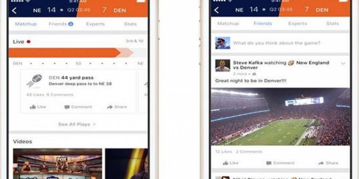 Usuarios de iOS podrán ver resultados deportivos al instante en Facebook