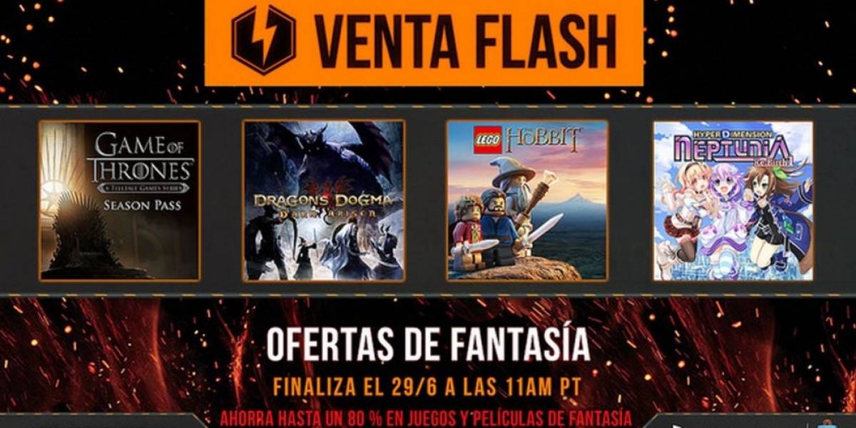Venta relámpago en PSN ofrece descuentos en juegos de fantasía