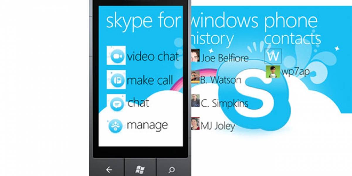 Confirman aplicación de Skype para Windows Phone 7 muy pronto
