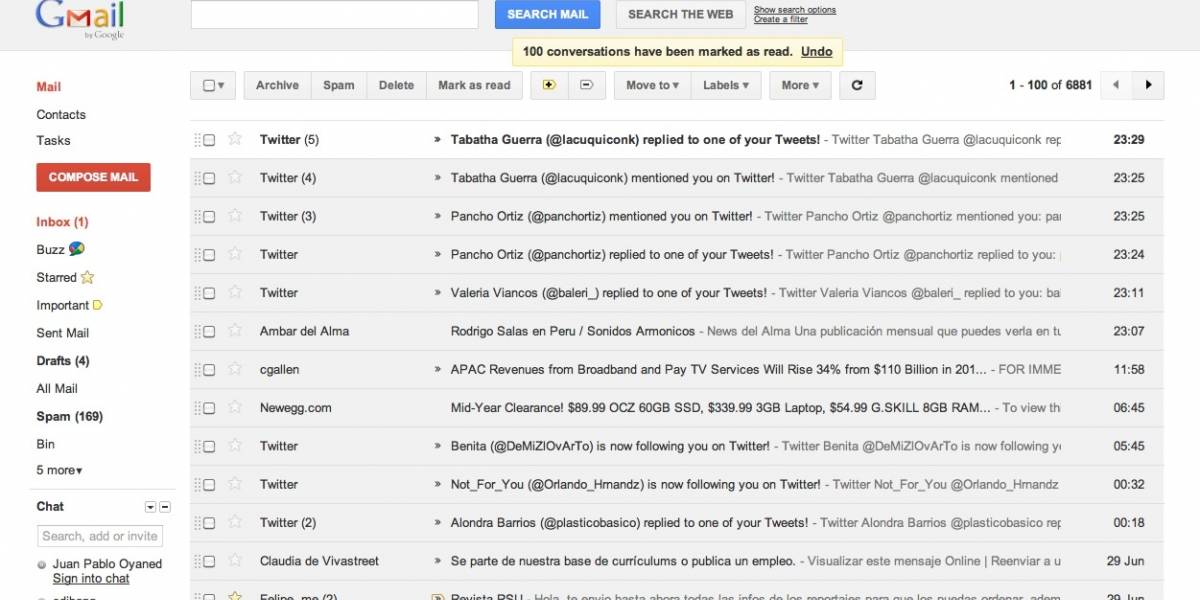 Gmail estrena nuevo diseño más espaciado y limpio