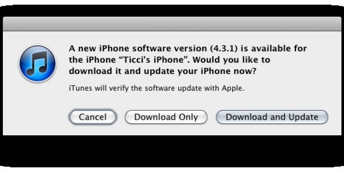 Apple remienda el iOS 4.3