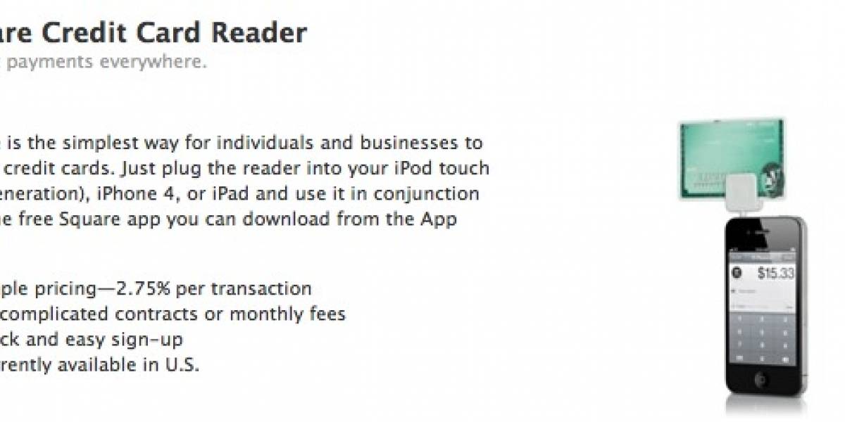Square recibe ayuda de Apple para promocionar pagos con tarjetas de crédito