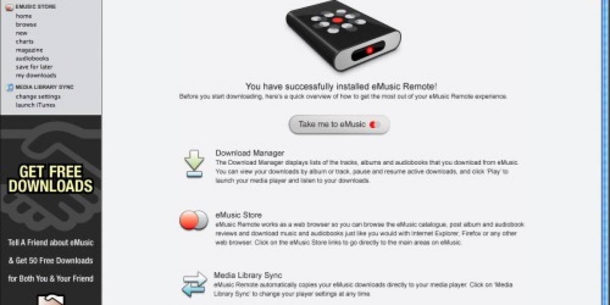 eMusic lanza Remote