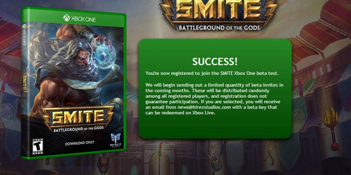 Smite abre registro para su beta en Xbox One