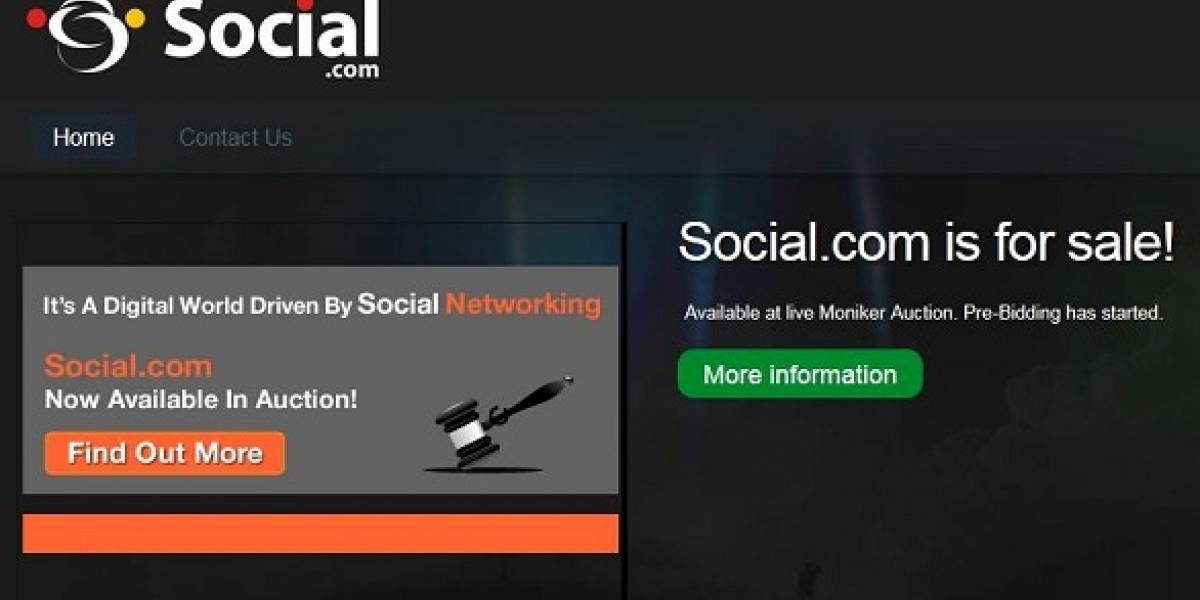 Dominio Social.com se subastará desde los $5 millones de dólares