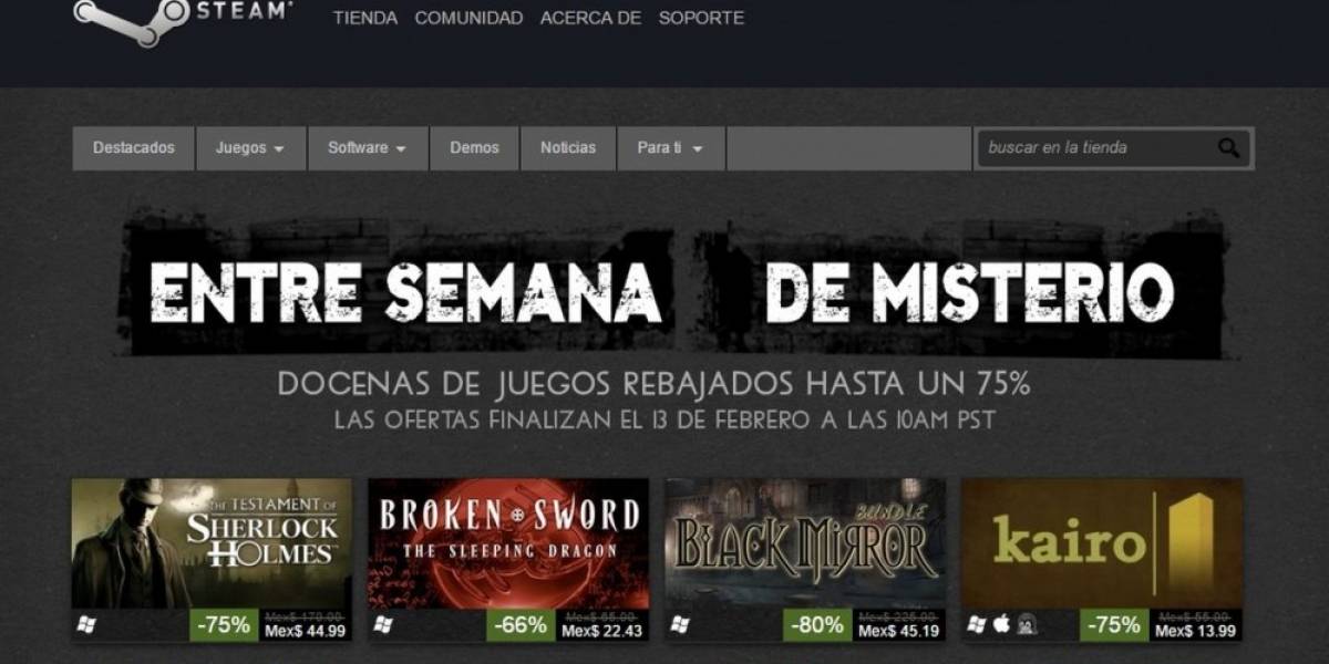 Venta especial de Misterio en Steam