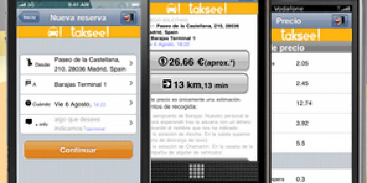 España: Pide un "Taksee!" desde tu smartphone y entérate de cuánto te costará