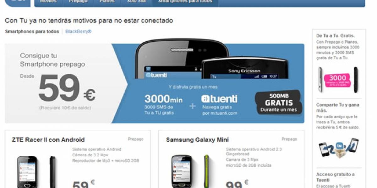 'Tu' quiere que todos tengamos un Android en España