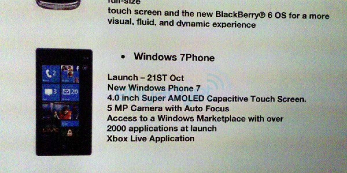 Windows Phone 7 estrenará dos mil aplicaciones en su lanzamiento