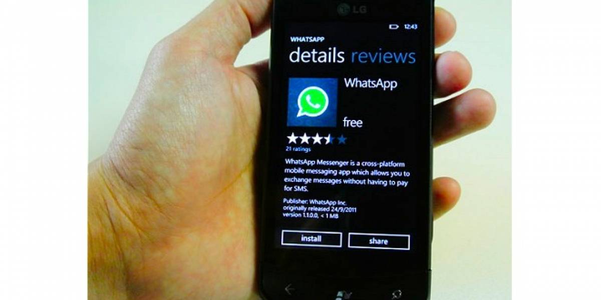 WhatsApp para Windows Phone se actualiza, dándole soporte a conversaciones en grupo