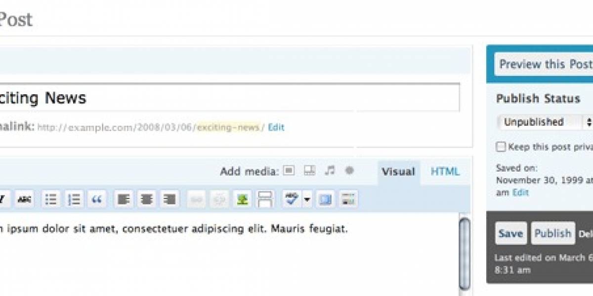 Matt muestra un adelanto de WordPress 2.5