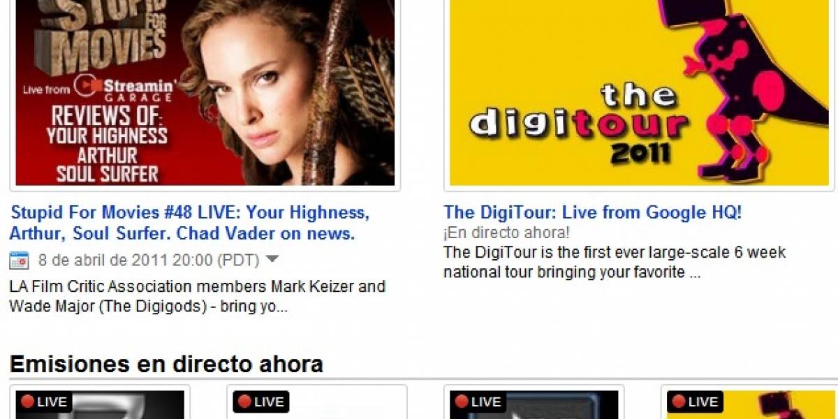 Youtube estrena Youtube Live, el servicio de streaming en vivo
