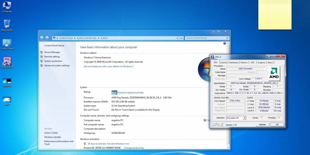 Primeras capturas de Zambezi bajo Windows 7