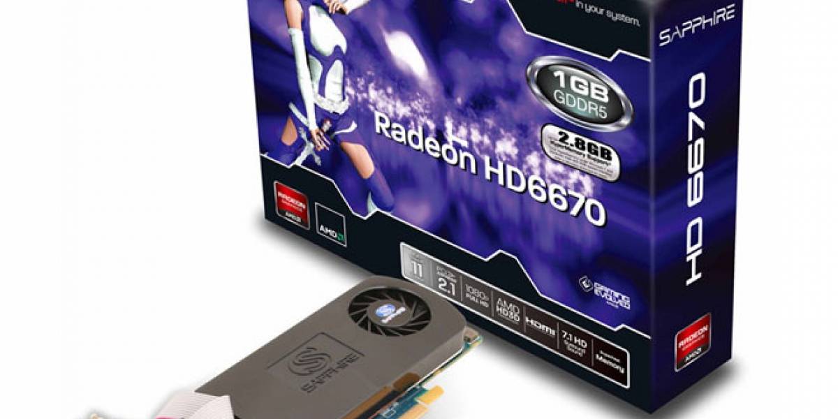 Sapphire Radeon HD 6670 de una ranura y bajo perfil