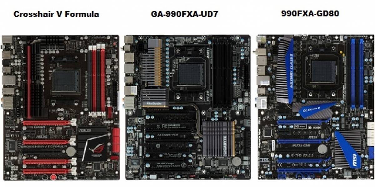 Bulldozer probado con tarjetas madre 990FX de Asus, Gigabyte y MSI