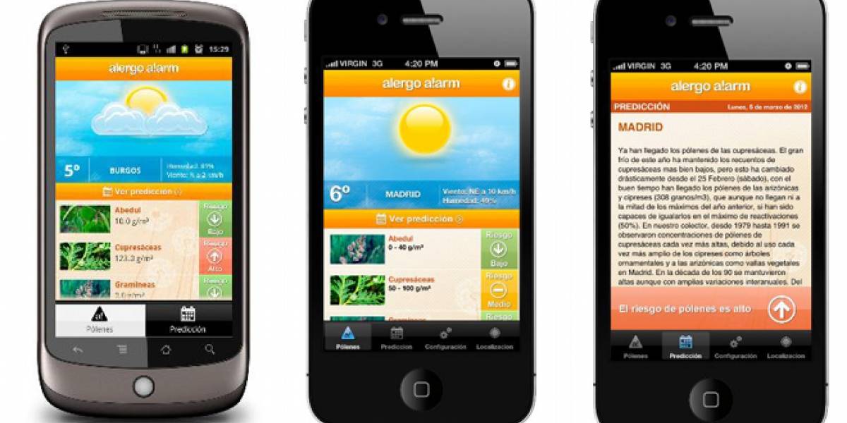 Con 'Alergo Alarm', tu móvil te ayuda a controlar tu alergia al polen