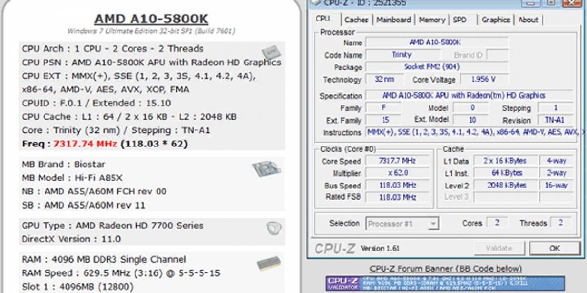 Llevan una APU AMD A10 hasta los 7,3GHz