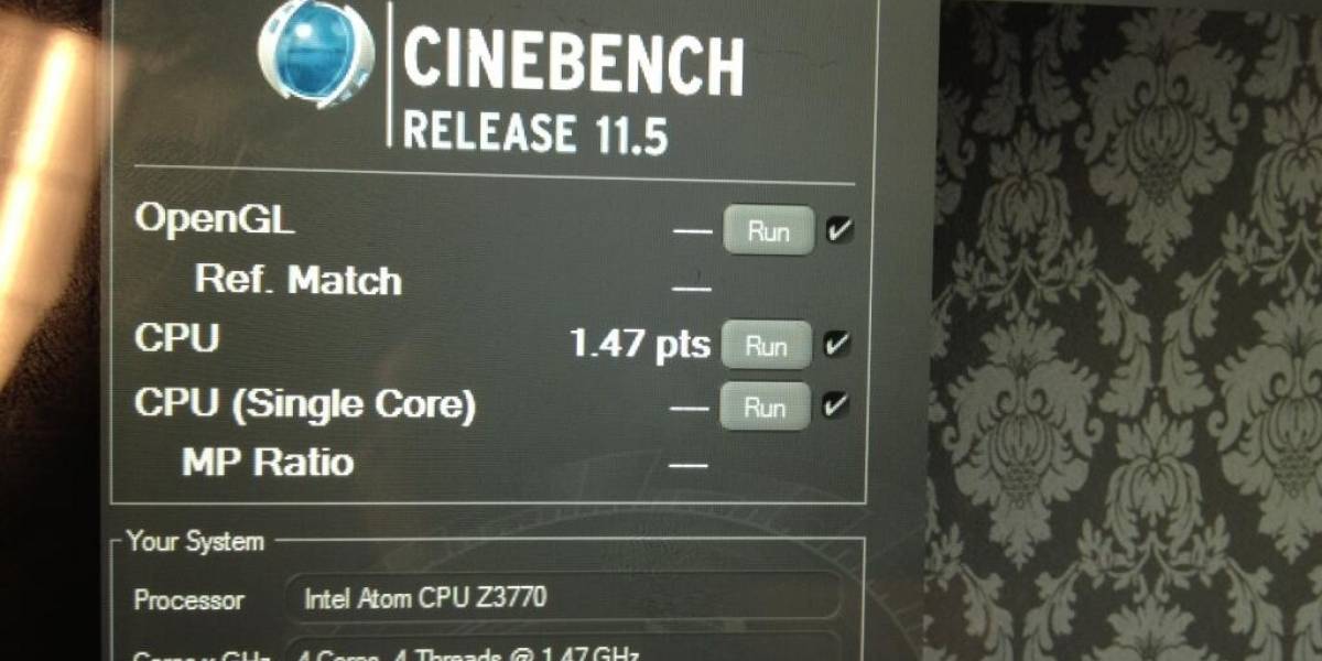 SoC Intel Atom Z3770 “Valleyview-T” probado en CineBench R11.5