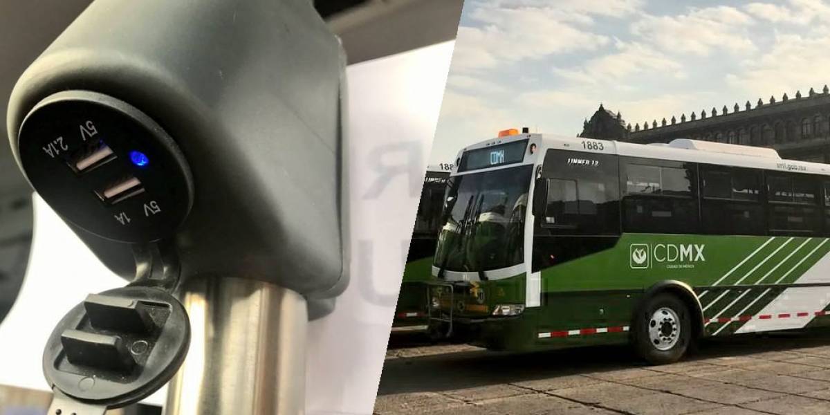 Ciudad de México estrena 74 autobuses con cargadores para celular