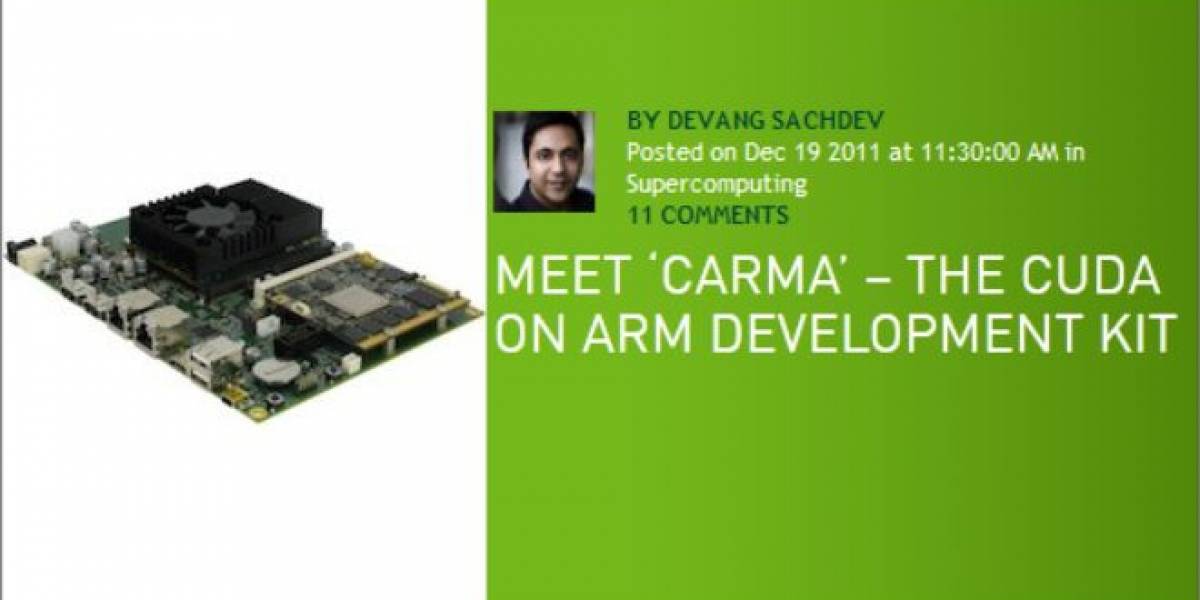 Nvidia CARMA: CUDA para ARM