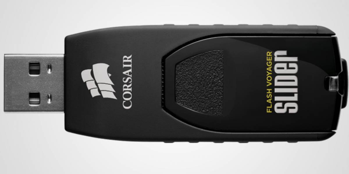 CTX2012: Corsair lanza memorias flash USB 3.0 Flash Voyager Slider