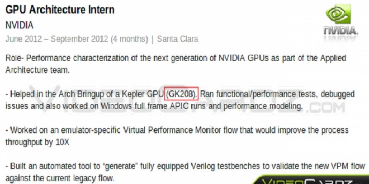 NVIDIA está trabajando en su futura GPU Kepler GK208