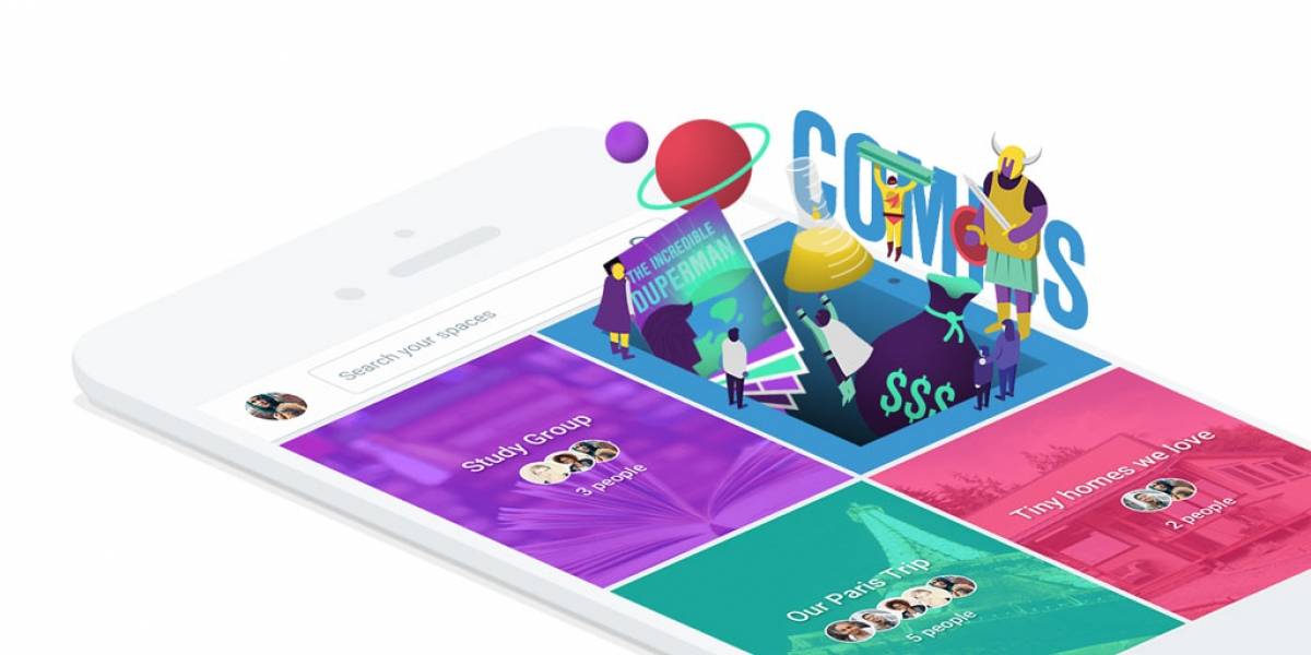 Google Spaces es una nueva aplicación grupal para compartir cosas