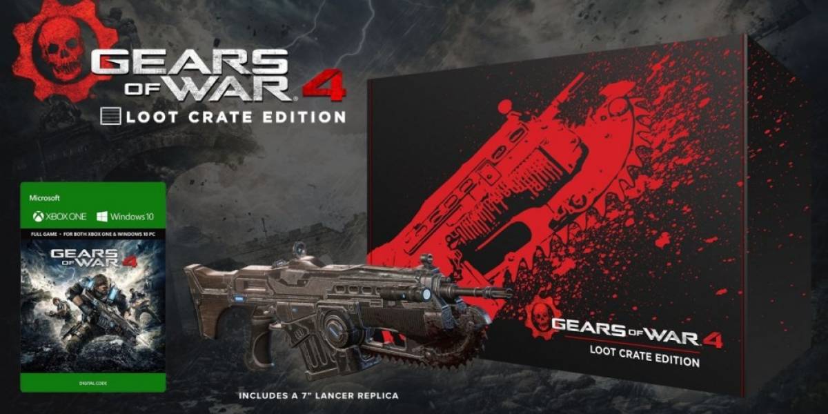 Gears of War 4 Loot Crate Edition incluirá una réplica del Lancer en miniatura