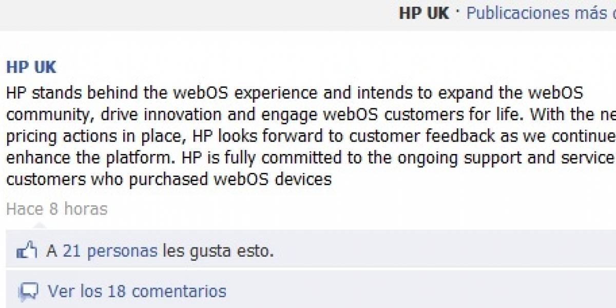 En HP aseguran que plataforma webOS seguirá adelante