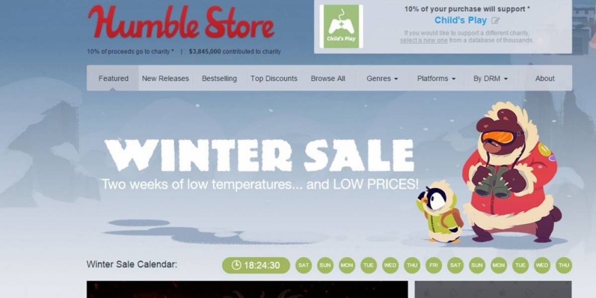 Arranca la venta especial de invierno en Humble Store