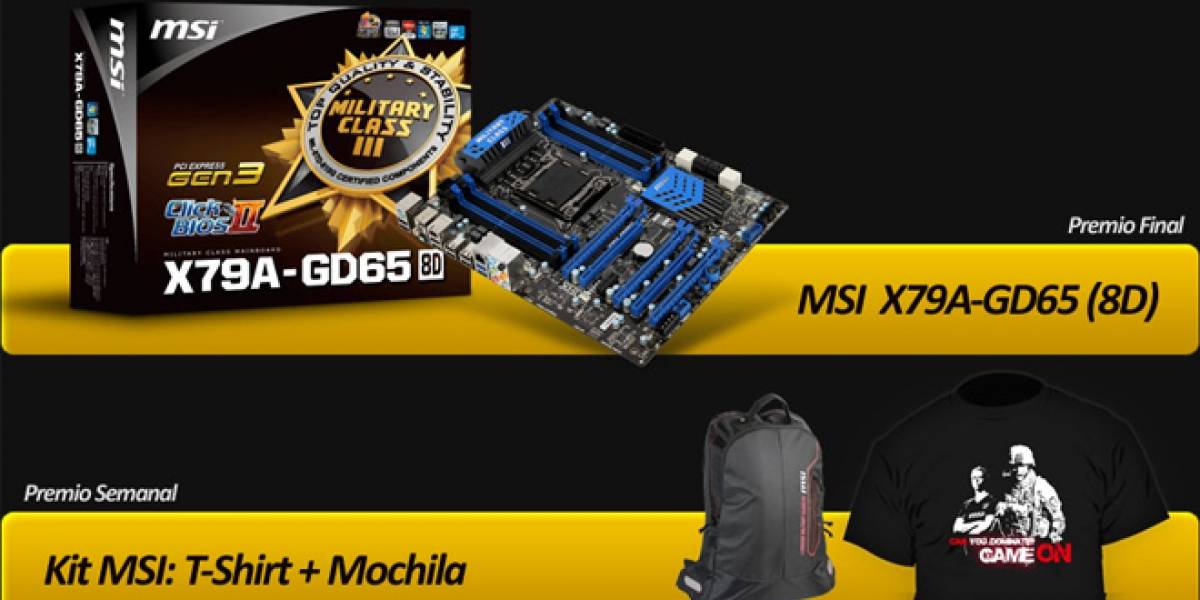¡MSI regala una placa madre MSI X79A-GD65(8D) en América Latina!