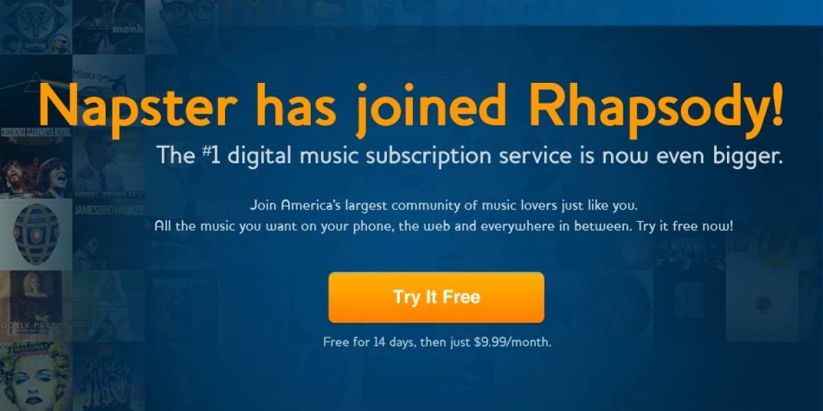 Napster se fusiona definitivamente con Rhapsody, llegando a su fin