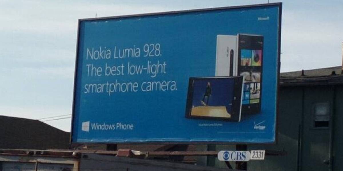 Publicidad del Nokia Lumia 928 anuncia que tendrá "la mejor cámara para condiciones de poca luz"