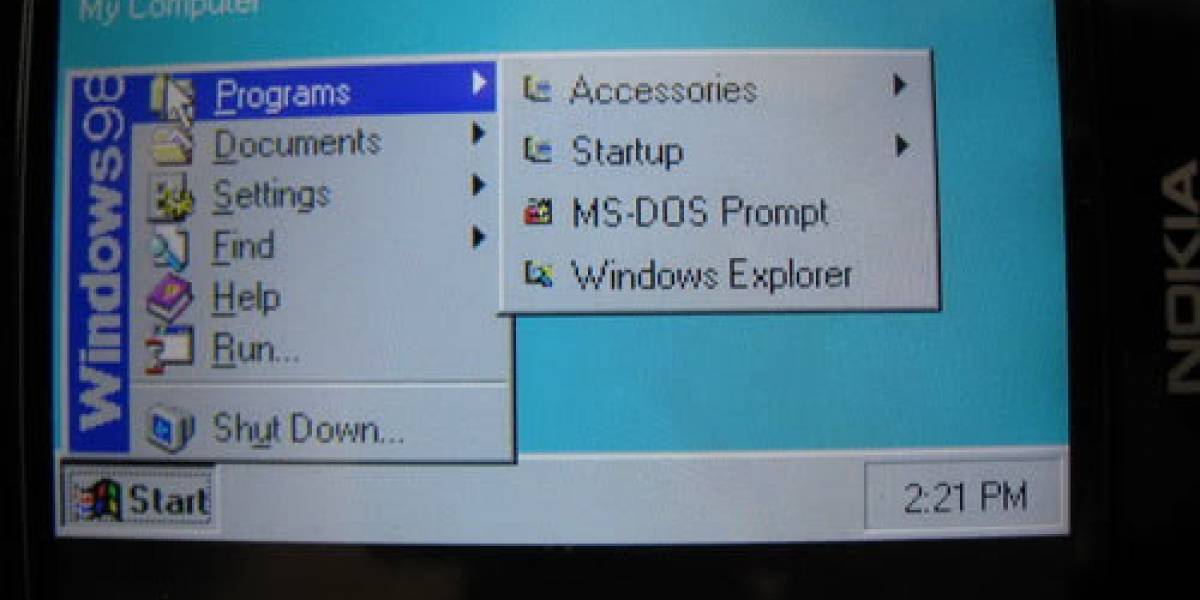 Nokia N95 8GB corriendo Windows 98