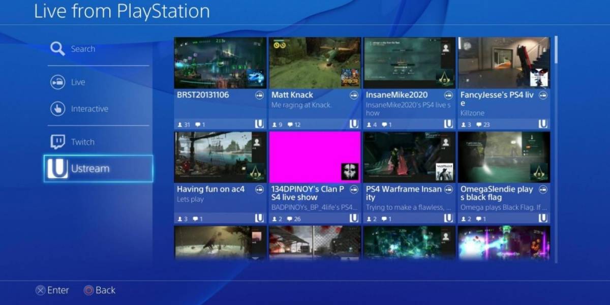 Sony terminará servicio de Ustream en PlayStation