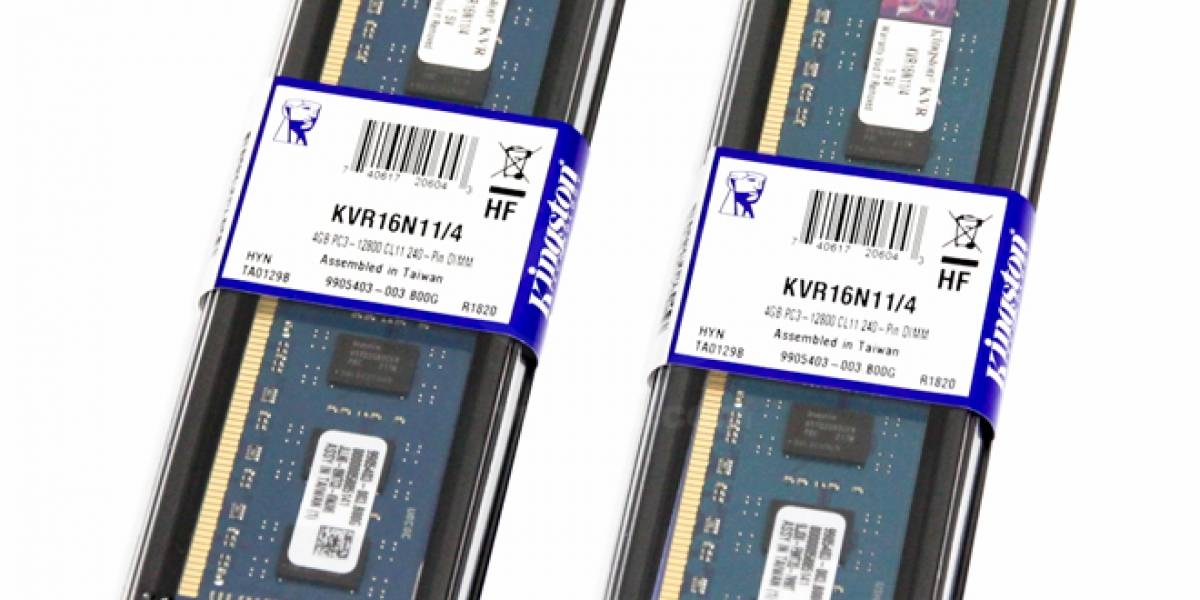 Kingston y sus memorias RAM de USD$19 que llegan a los 2400MHz