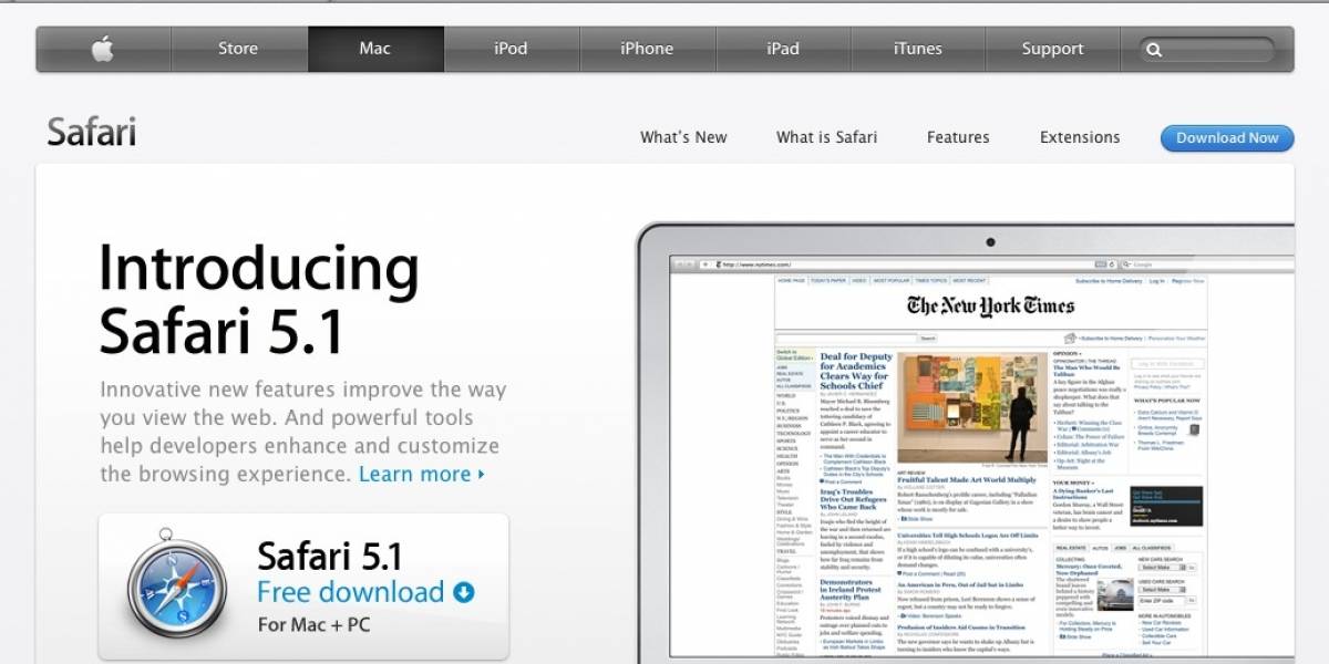 Safari al fin sobrepasa cuota de mercado del 5%