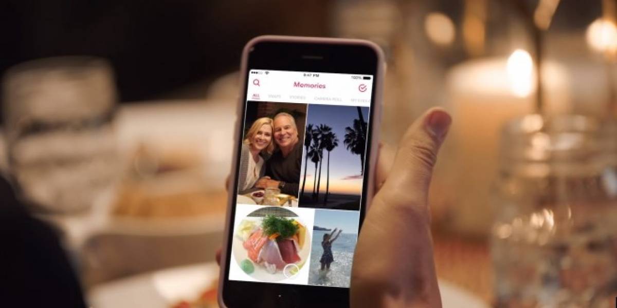 Snapchat permitirá almacenar tus Snaps e historias en Memories