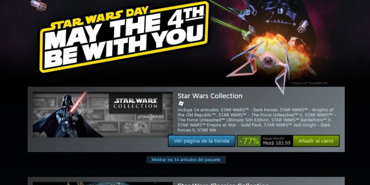 Steam celebra el Día de Star Wars con venta especial