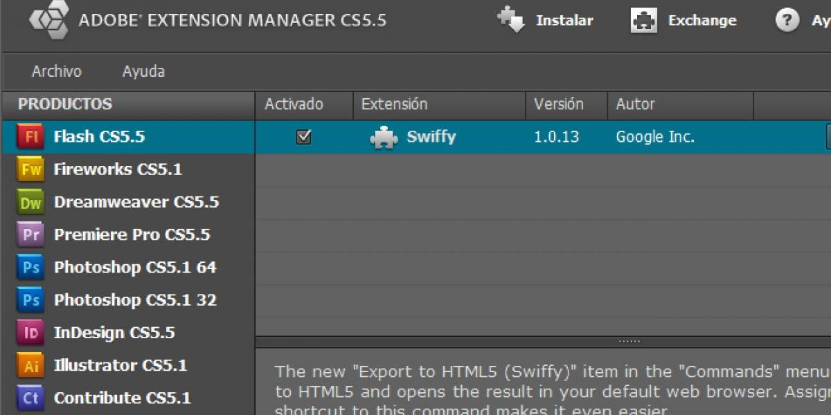Google Swiffy se integra a Adobe Flash como extensión