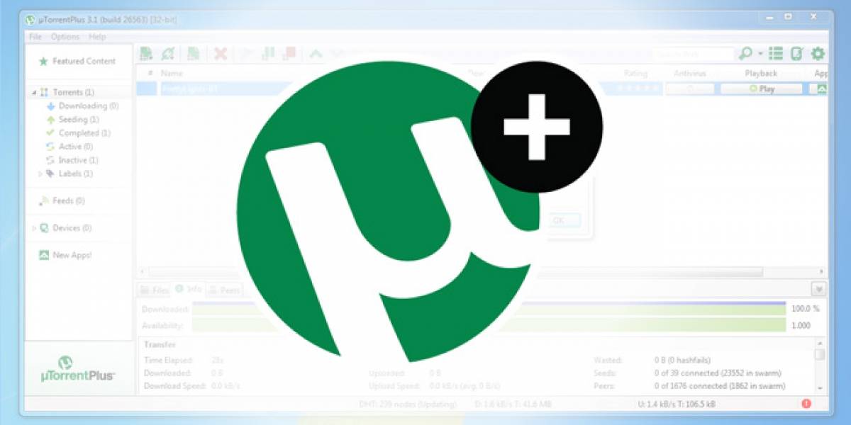 µTorrent Plus hace su estreno como versión de pago
