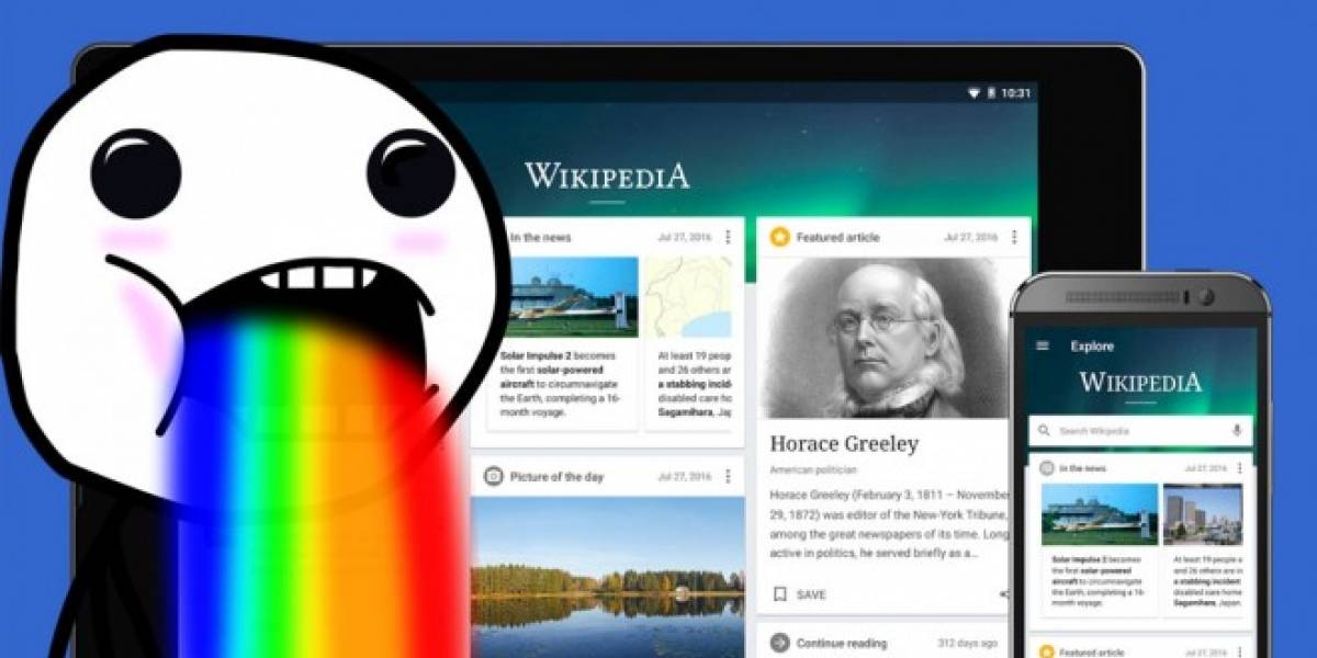 Wikipedia rediseña completamente su app para Android