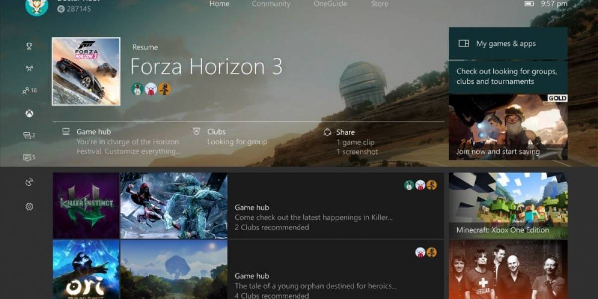 Microsoft presenta video que nos muestra la nueva Guía y Pantalla de Inicio de Xbox One
