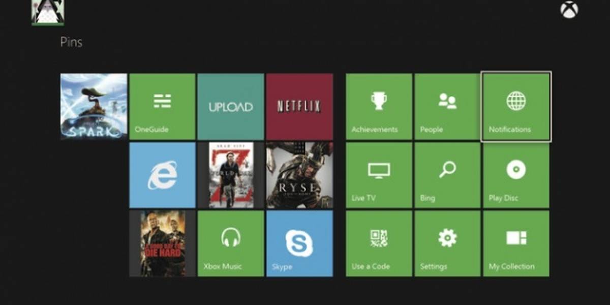 La interfaz de usuario tipo Modern UI de XBox One