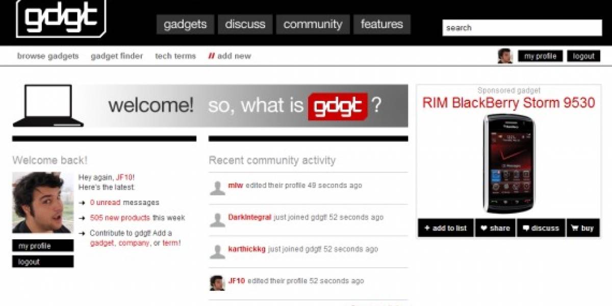 GDGT: Red social para amantes de los gadgets