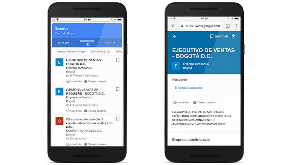Google y su nueva función para conseguir empleo