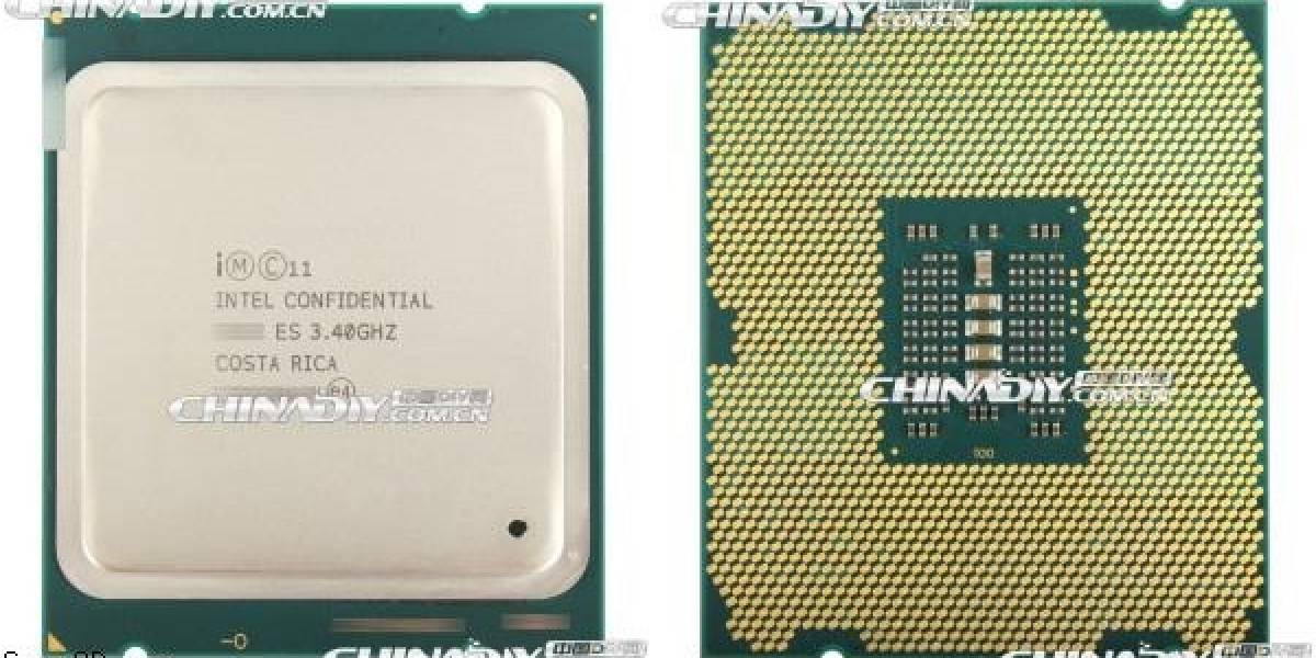 Imágenes del CPU y die del microprocesador Intel Core HEDT de tercera generación “Ivy Bridge-E”